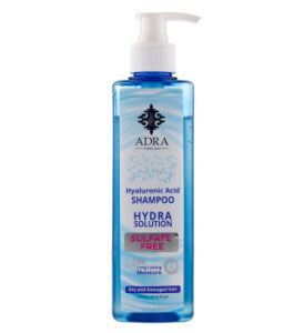 شامپو مو آدرا حاوی Hyaluronic acid مناسب مو خشک و آسیب دیده حجم 270 میلی لیتر