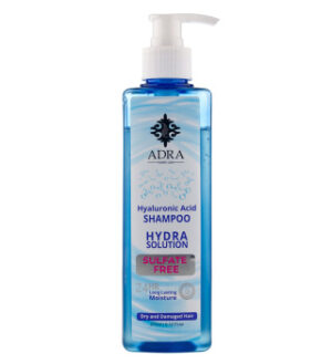 شامپو مو آدرا حاوی Hyaluronic acid مناسب مو خشک و آسیب دیده حجم 270 میلی لیتر